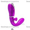 Vibradora de punto G con succionador de clitoris y carga USB